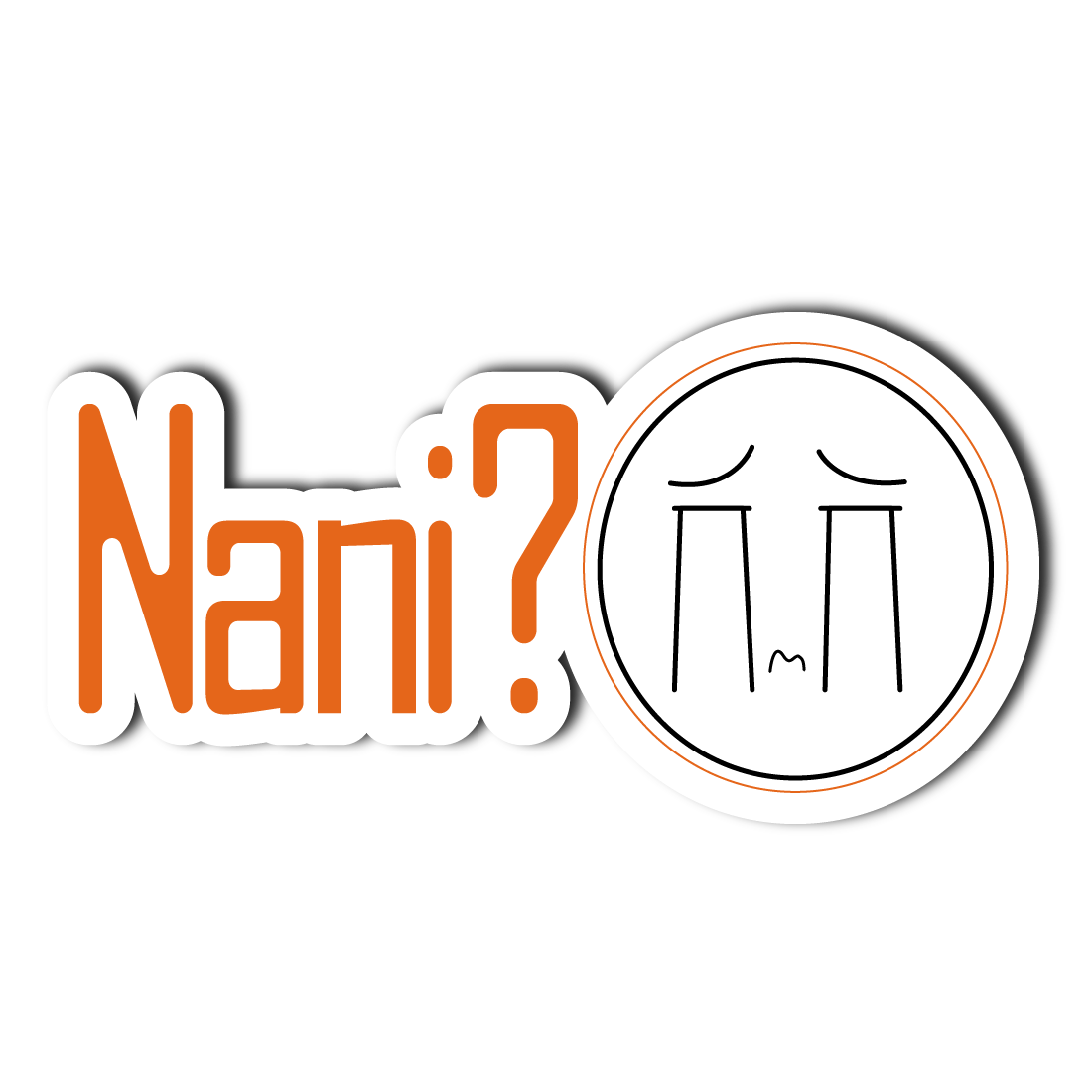 Sticker Decorativ Nani? | Sticker Printat | Sticker Colorat | Sticker Text