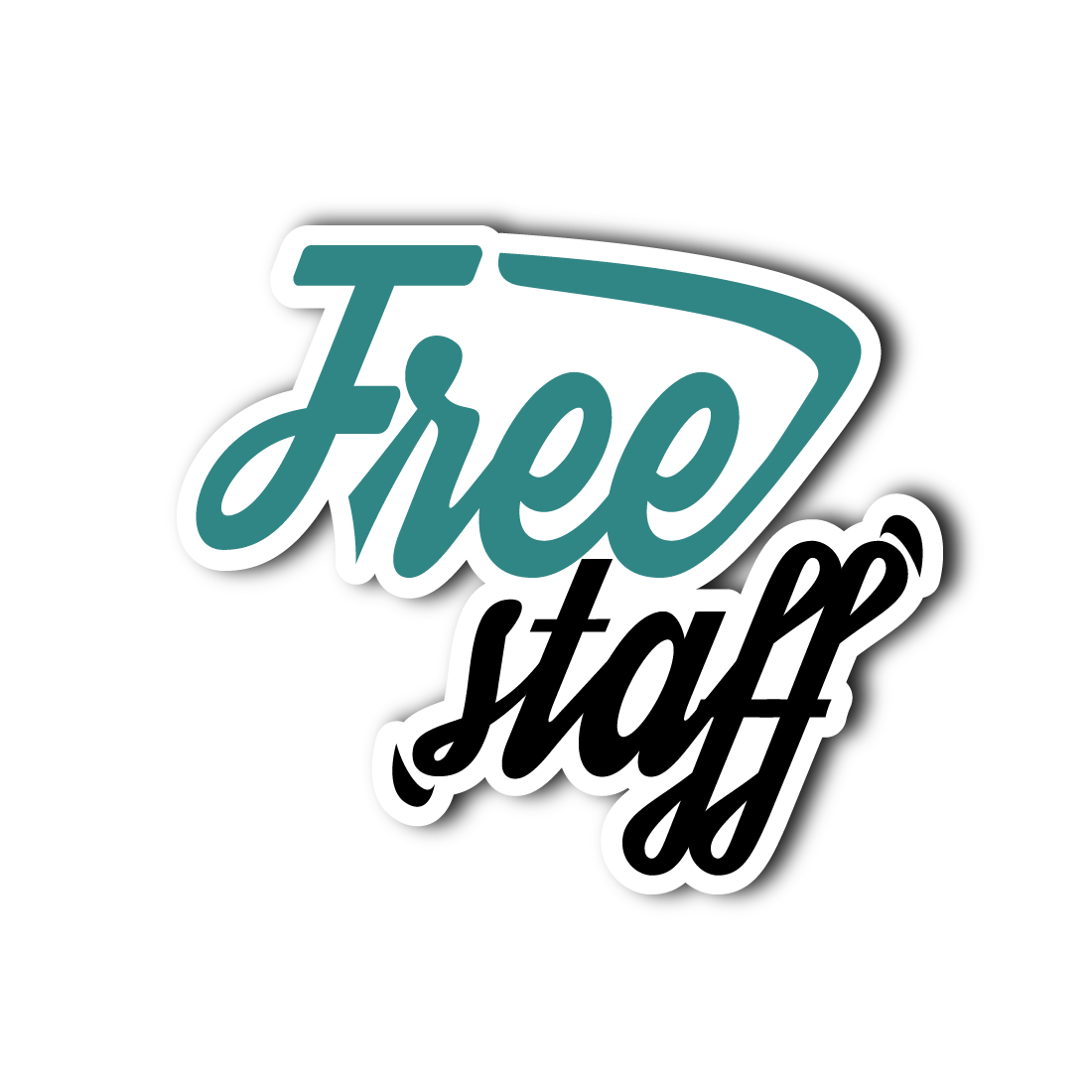 Sticker Decorativ Free Staff | Sticker Printat | Sticker Colorat | Sticker Text