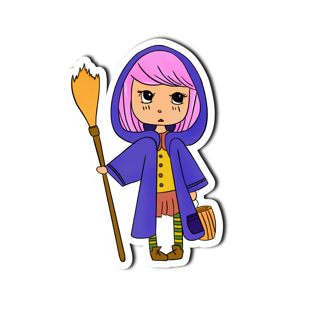 Sticker Decorativ Anime | Sticker Chibi | Sticker Printat | Sticker Vrăjitoare | Sticker Style 1