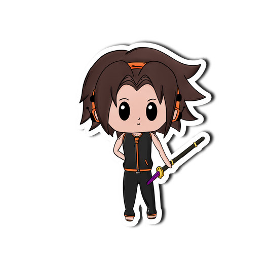 Sticker Chibi Yoh din anime-ul Shaman King.