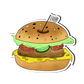 Sticker Decorativ Hamburger | Sticker Printat | Sticker Colorat | Sticker Fast-Food