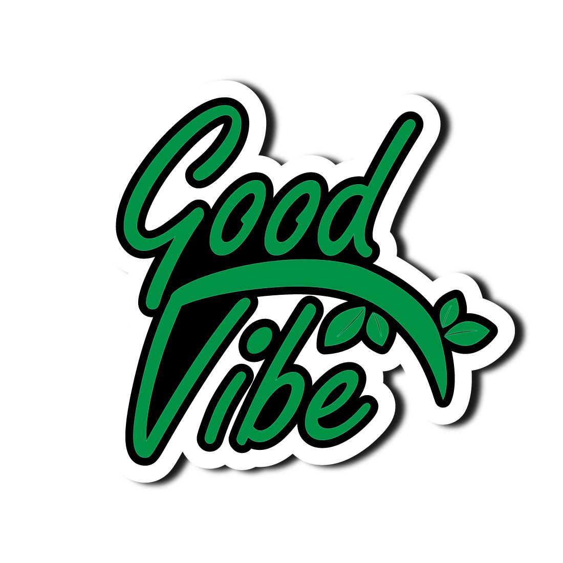 Sticker Decorativ Good Vibe | Sticker Printat | Sticker Colorat | Sticker Text | Sticker Natură