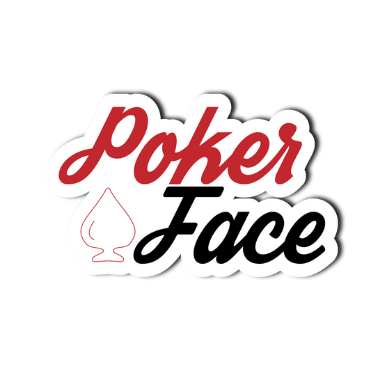 Sticker Decorativ Poker Face | Sticker Printat | Sticker Colorat | Sticker Text