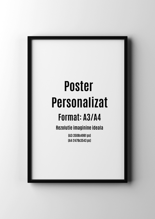 Poster Personalizat de perete in care doar incarci o imagine calitativa.